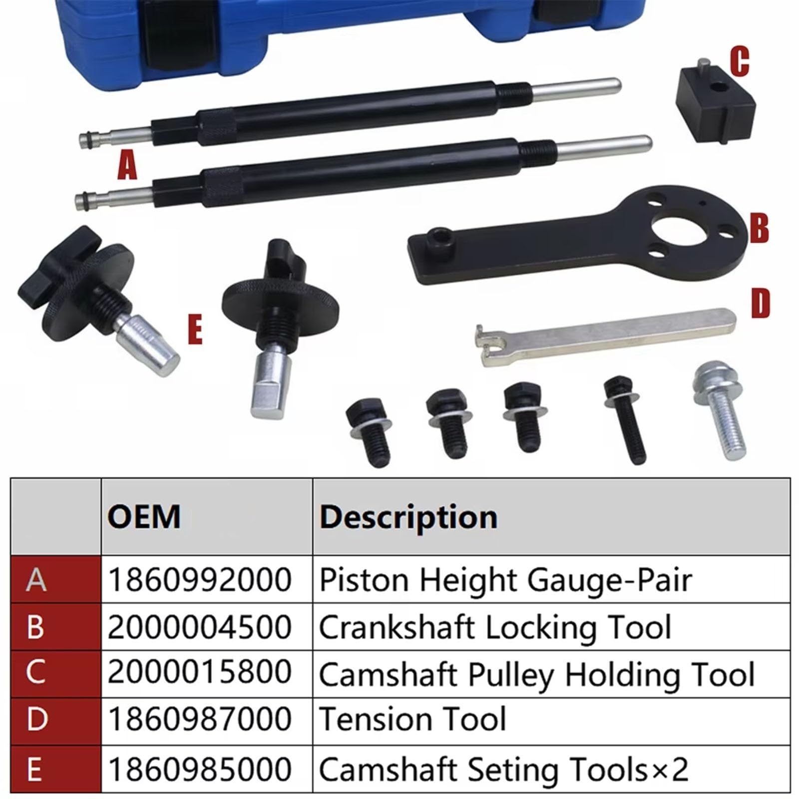 Compatibile con Chrysler per Delta 2011 2012 2013 2014 1860985000 Kit Strumenti per La Messa in Fase Motore Dell'auto Sostituisci 0104A 104A Attrezzo Fasatura Motore