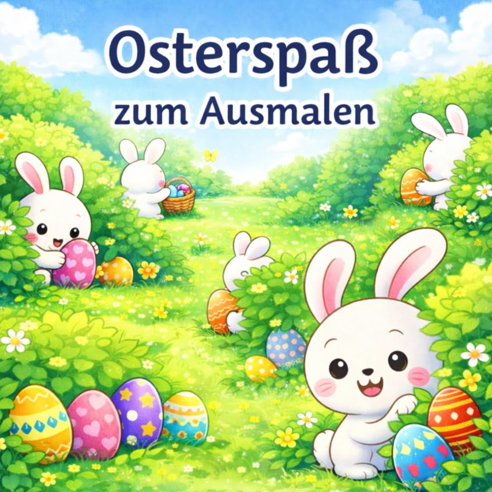 Osterspaß zum Ausmalen: Malbuch für Kinder von 4 - 7 Jahren