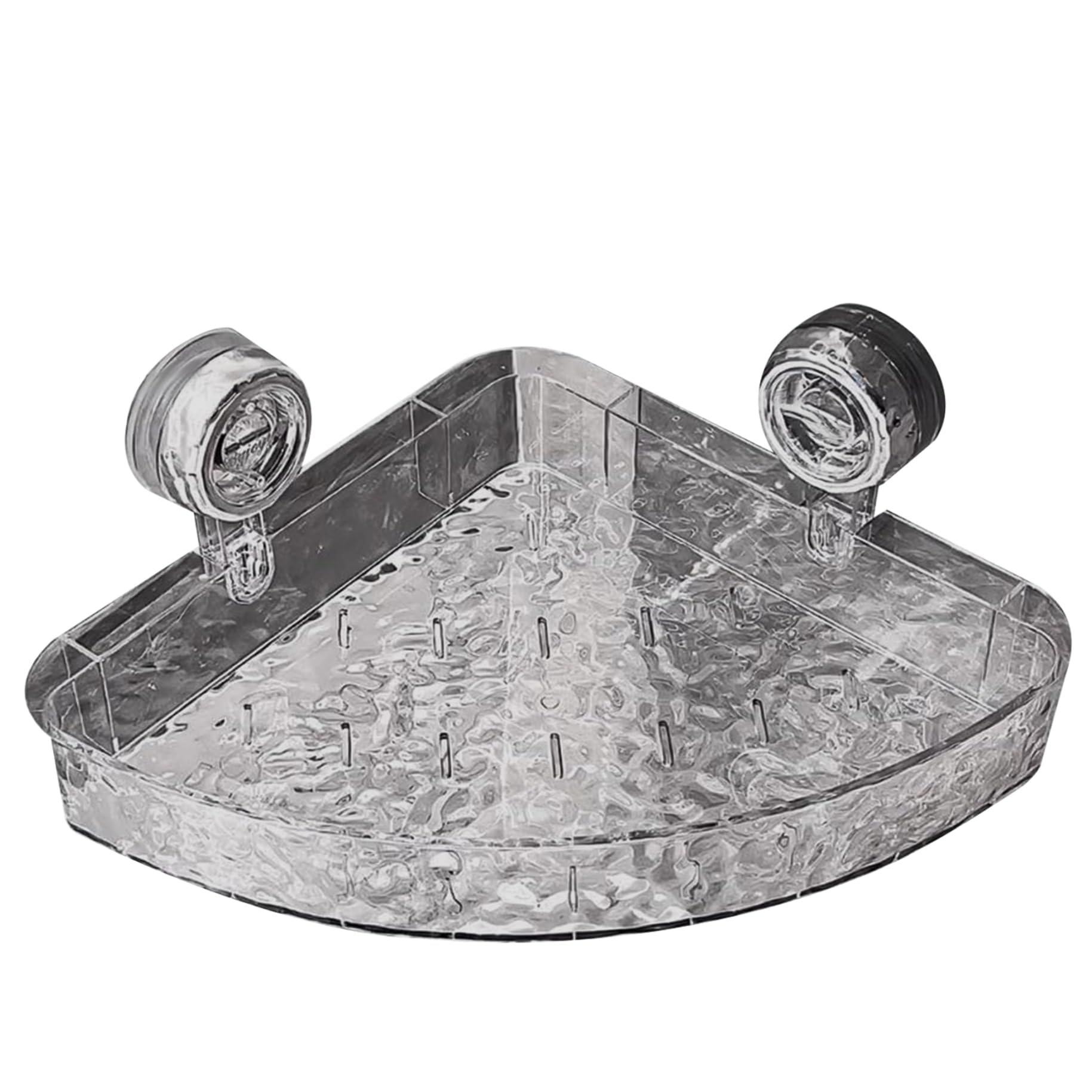 Caddie de douche d'angle ventouse étagère salle de bain sans perçage grise