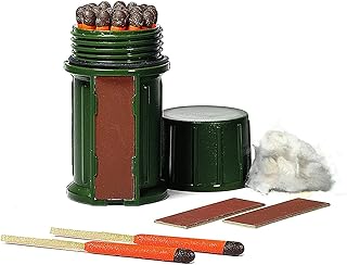 UCO Stormproof Match Kit with Waterproof Case, 25 Stormproof Matches and 3 Strikers