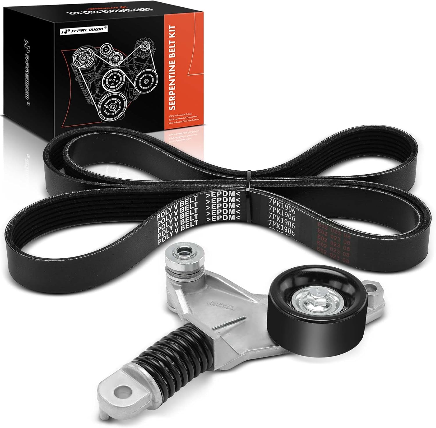 A-Premium Engine Serpentine Belt Drive Kit with Tensioner Compatible with Toyota Camry 2007-2009 & Pontiac Vibe 2009-2010, 2.4L