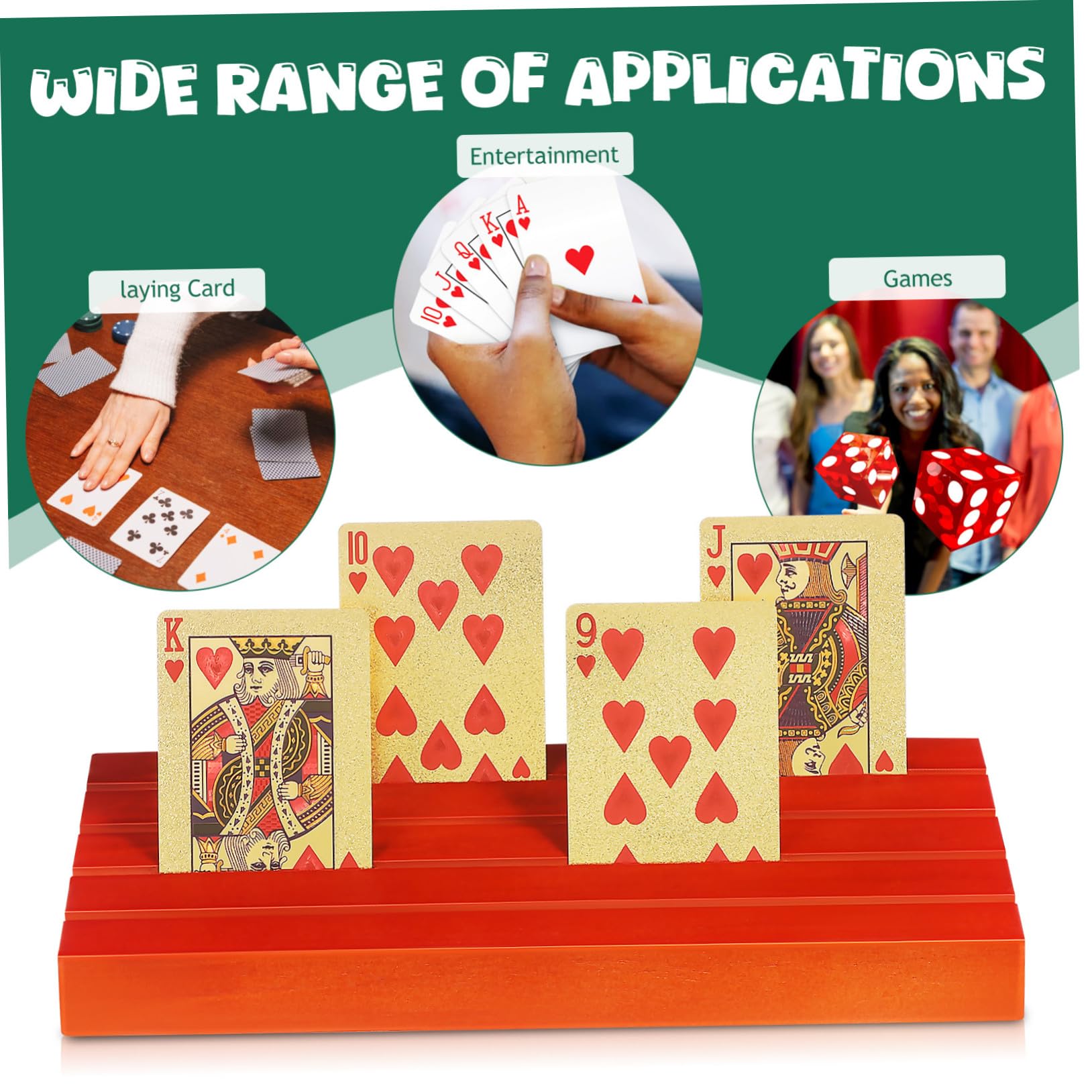 2 Stück Basis Für Spielkarten Anzeigekarten Kind Spielkartenhalter Für Erwachsene Oh Kartenanzeigestand Zeigen Kartenspielhalter Kartenhalter Für Spielkarten Deck Kiefernholz Braun