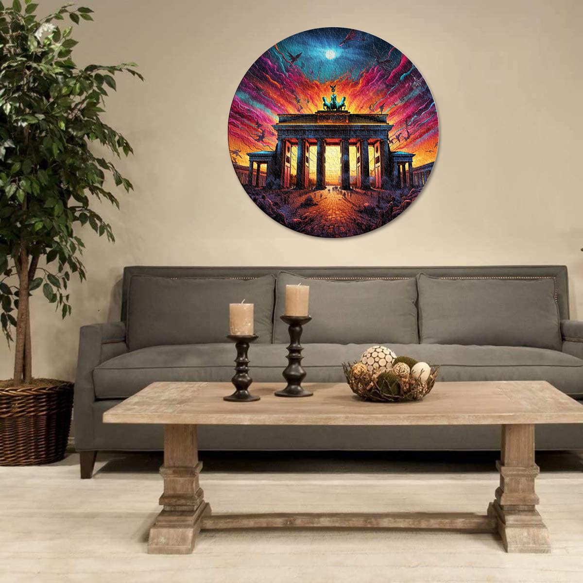Deutschland Puzzle 1000 Teile - Brandenburger Tor Berlin Motiv, Holz, 75x50 Cm, Perfekt Als Geschenk Oder Souvenir