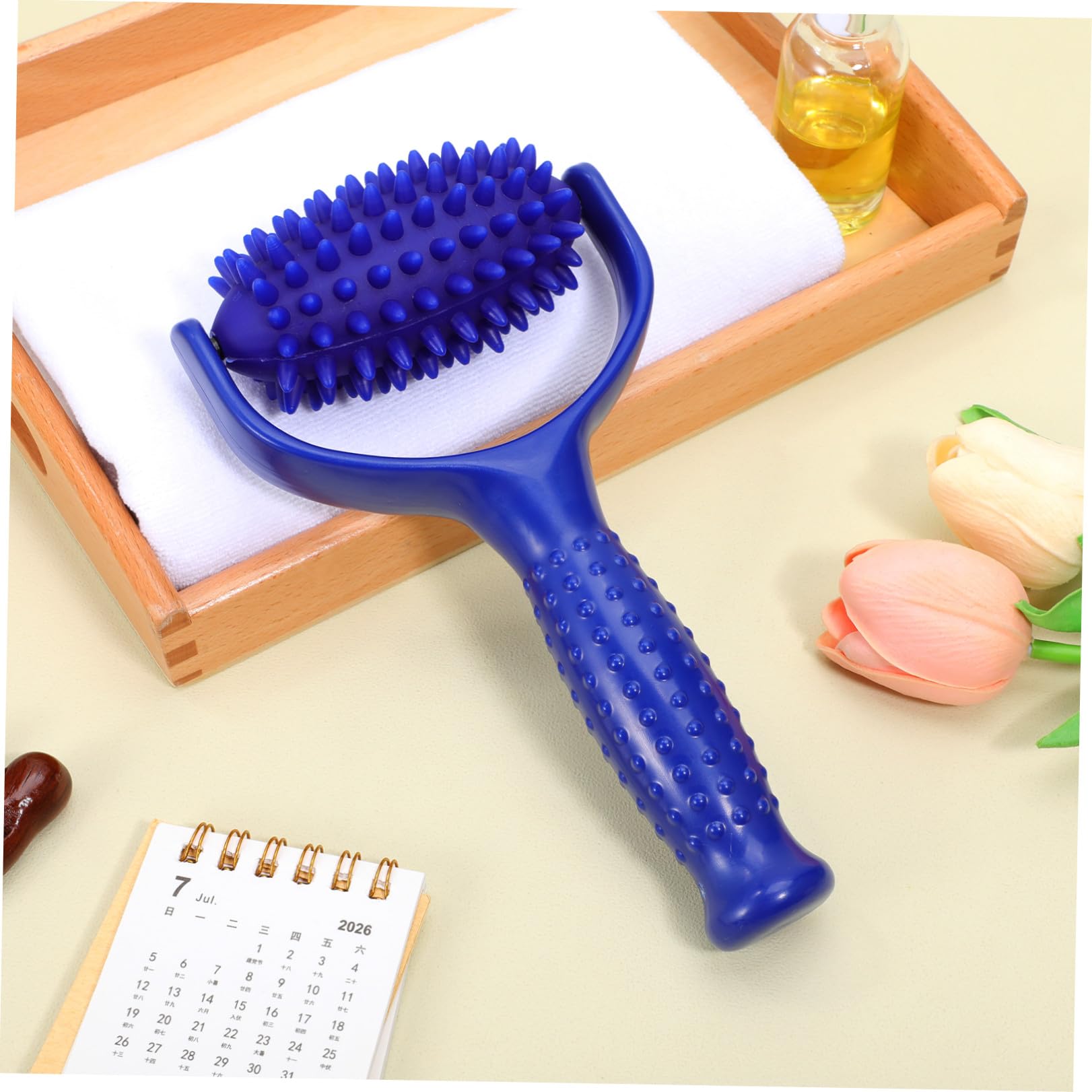 Ipetboom 4pezzi Massaggiatore Manuale Per Schiena e Collo Roller Ergonomico Per Yoga e Relax Strumento Portatile e Massaggiatore Per Gambe e Muscoli Uso Quotidiano e Ufficio