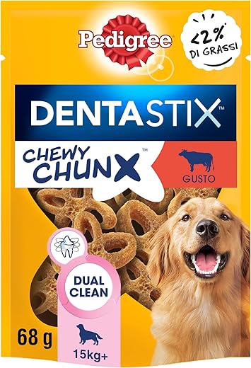 Pedigree Dentastix Chewy Chunx, Snack Dentale al Manzo per Cani Taglia Media...