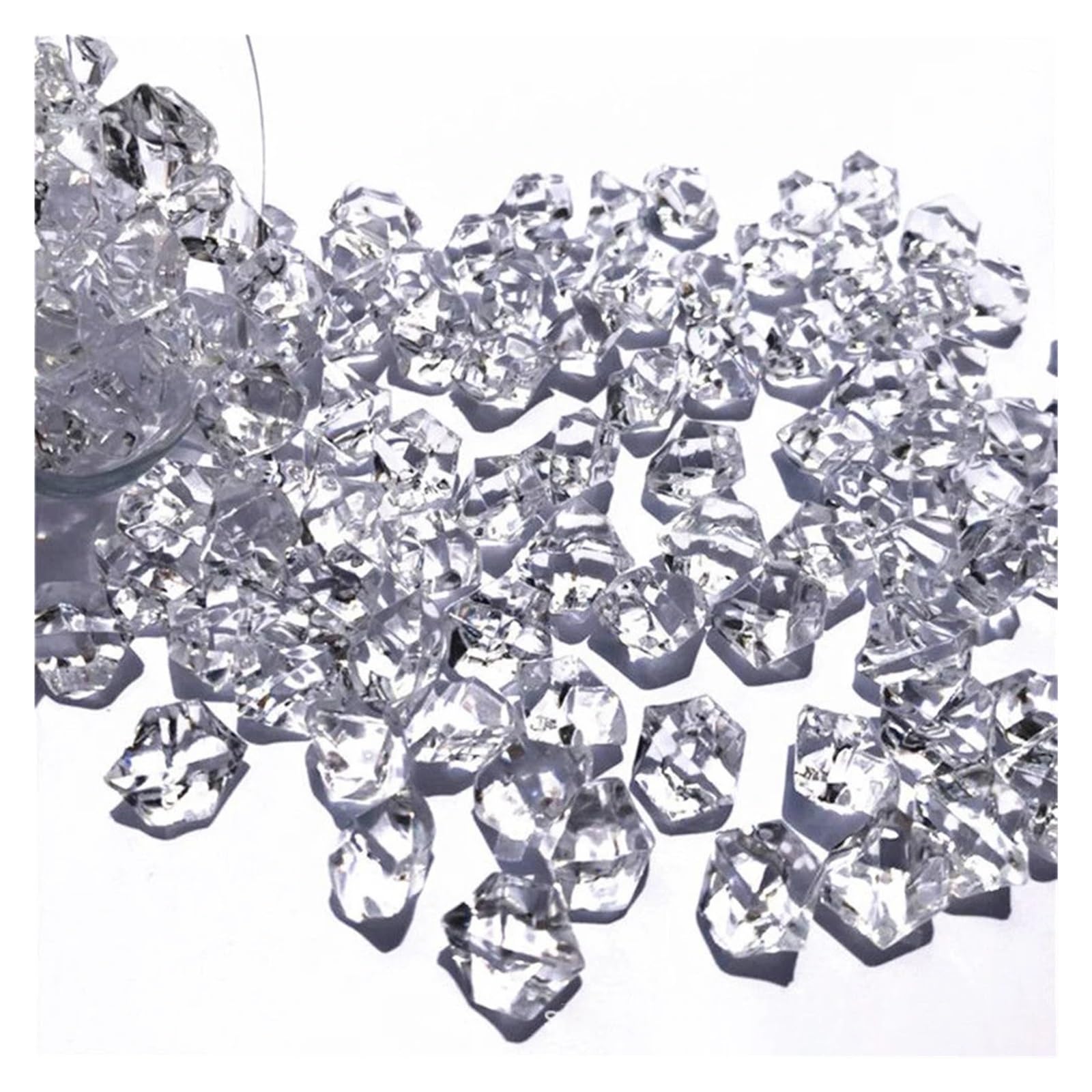 ITRHJTGP Fake Ice Rocks Acrylic Gem Stone Plastic Ice Rocks For Vase Fish Tank for Vases Fillers(Color-04)