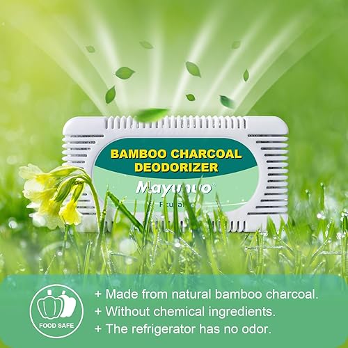 Miniatura 3 de Paquete de 4 desodorantes para refrigerador, eliminador de olores para refrigerador, más eficaz que el bicarbonato de sodio, absorbente de olores de