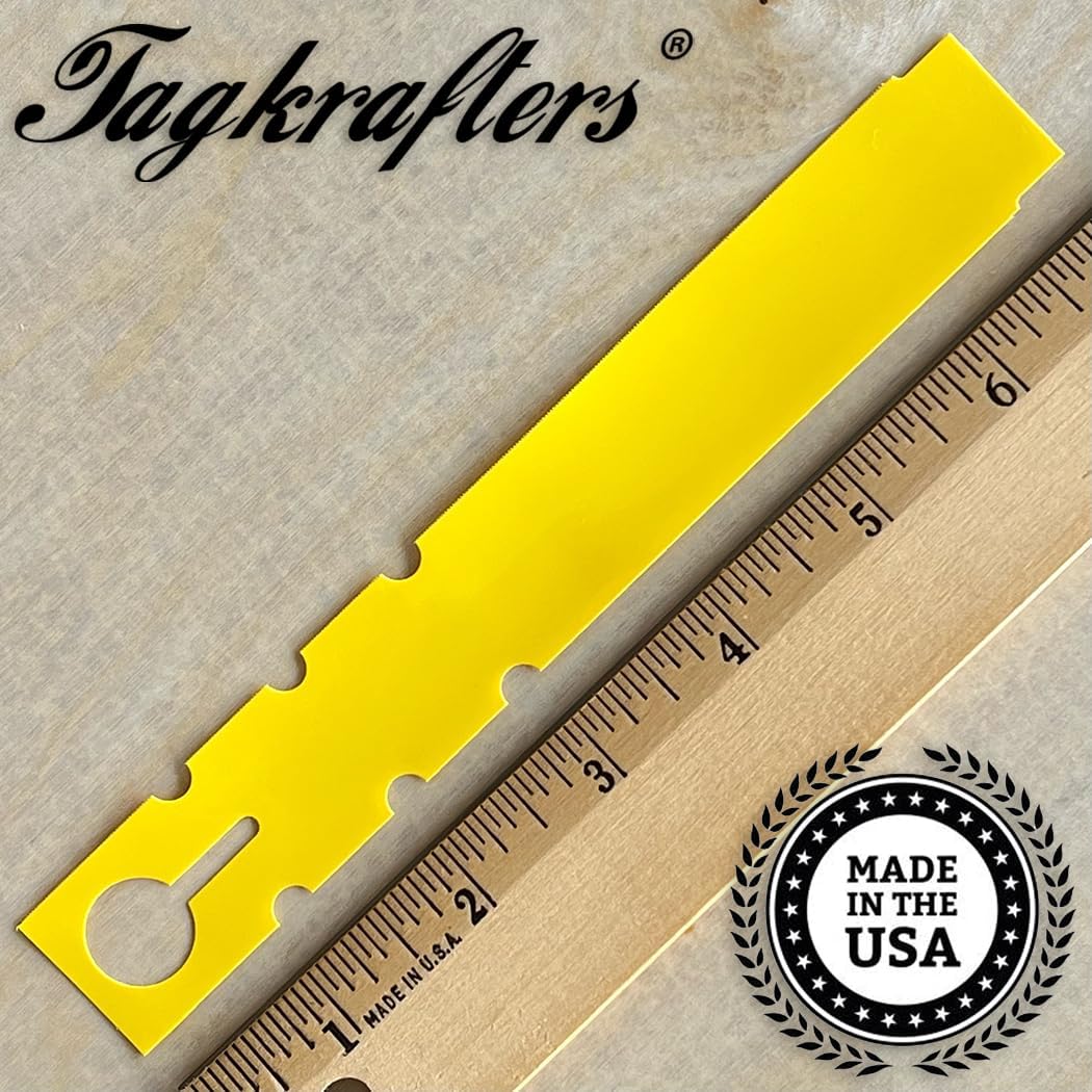 7" x 1" Yellow with Marker - 500 Pcs - Plastic Plant Tags and Labels - Wrap Around Thermal Plastic - Nursery Garden Tree Labels | Made in The USA |
