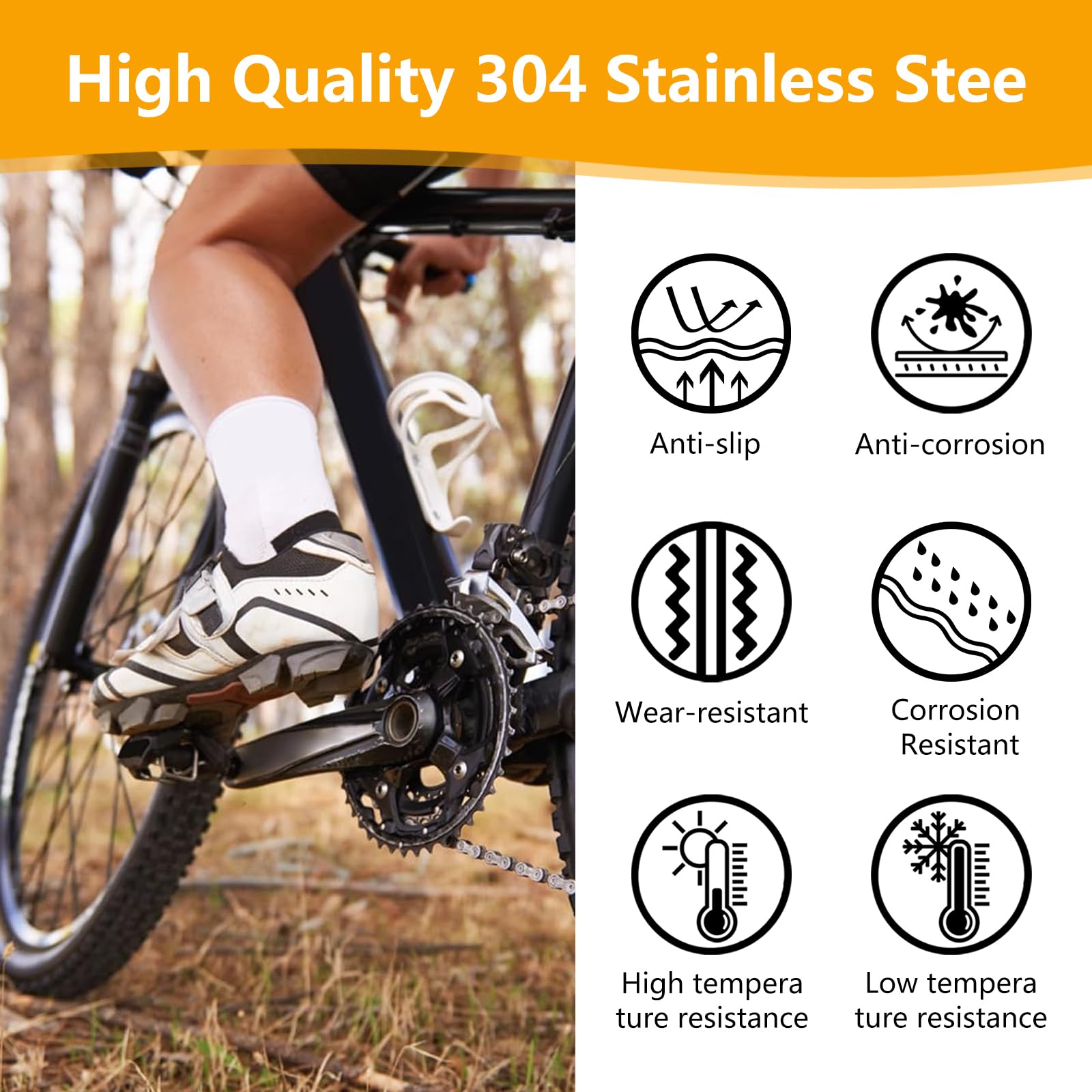 Calas SPD SH51 Para MTB Y Spinning – 2 Pares De Tacos De Acero Inoxidable 304 Con Accesorios