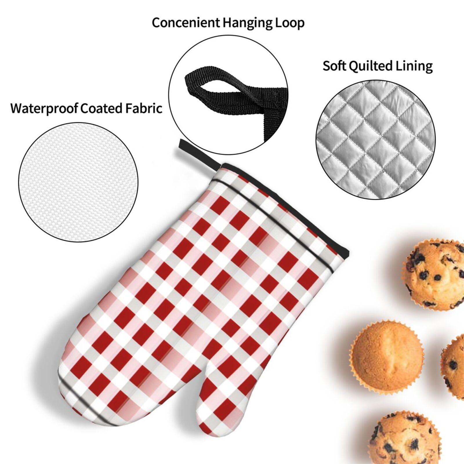 Sottobicchiere da forno con tasca, 100% cotone, resistente al