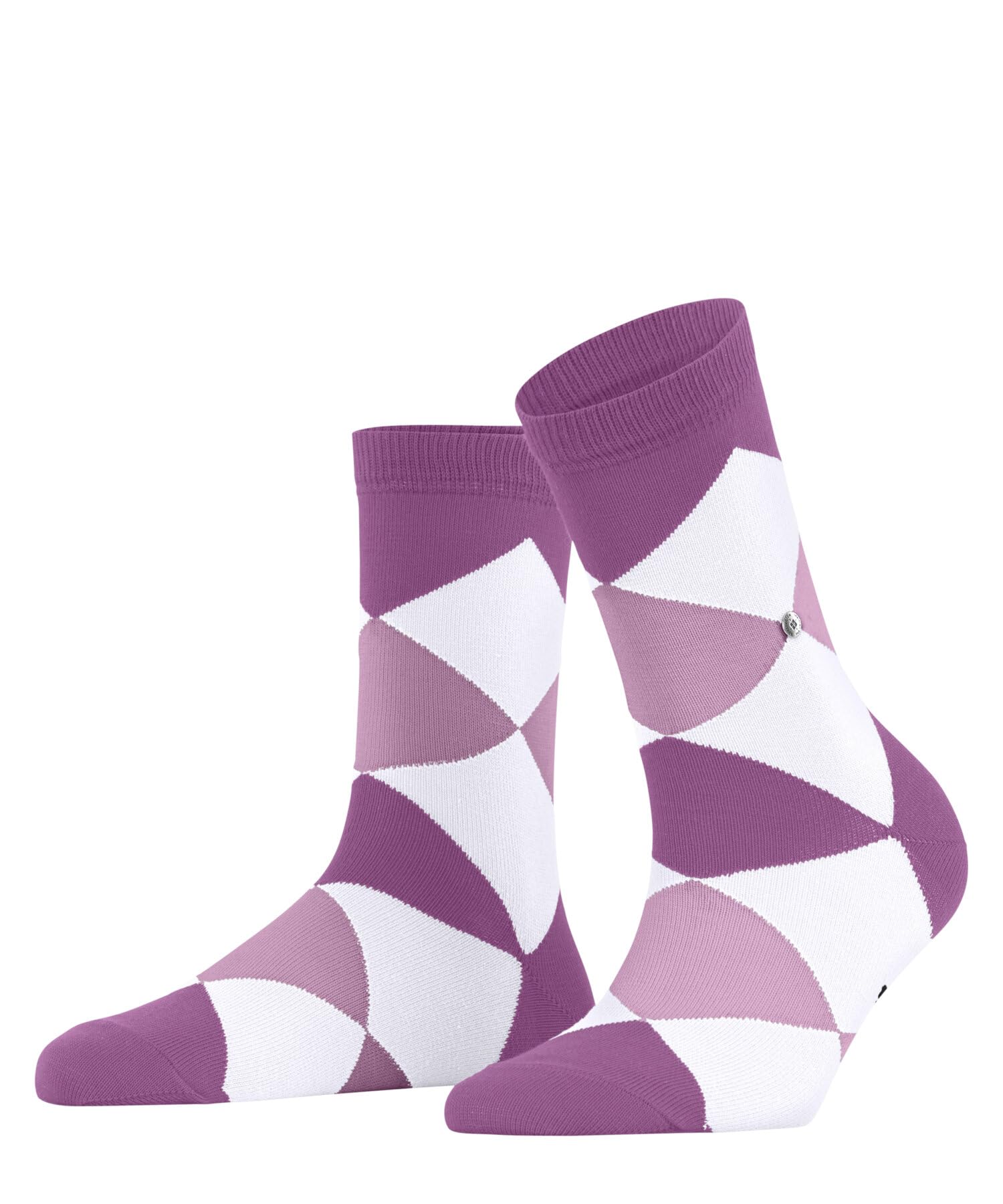 Burlington Women's Bonnie W Sso Cotton Patterned Socks 1 Pair, Red Cranberry 8043, 3.5-7
