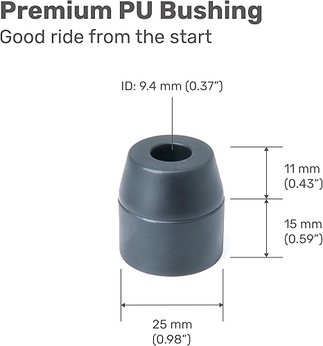 Vista 21 de ELOS Kit de accesorios para monopatín - Accesorios de montaje para camiones, rodamientos de monopatín, bujes, pivote, tuercas de camión, pernos