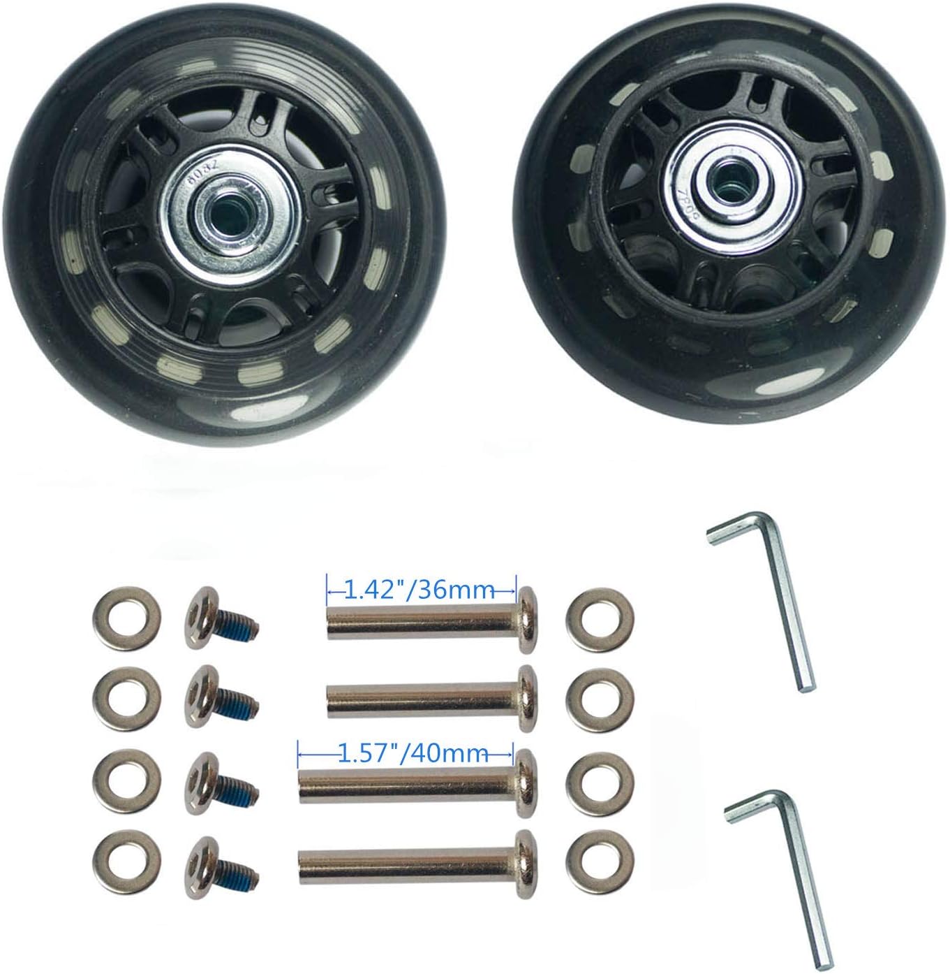 2 PCS 76x24mm RipStik Caster Board Replacement 85A Wheel