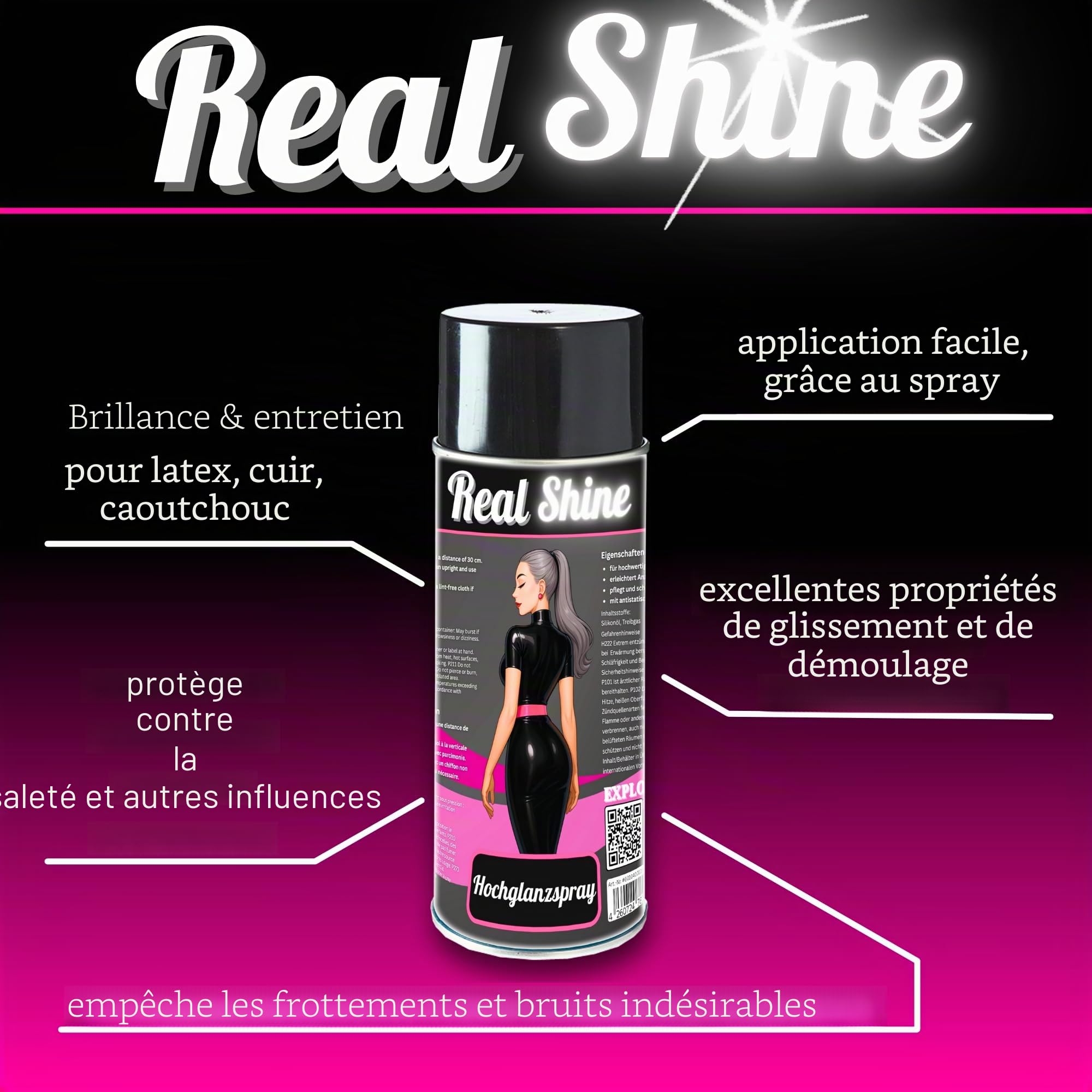 Optimal Products die bessere Lösung Spray brillant pour latex brillant 400 ml