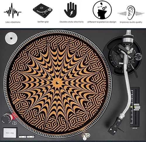 Miniatura 52 de Tapete de corcho prémium para tocadiscos de vinilo LP para un mejor soporte de sonido en el tocadiscos de vinilo LP, tapete de corcho con diseño M4
