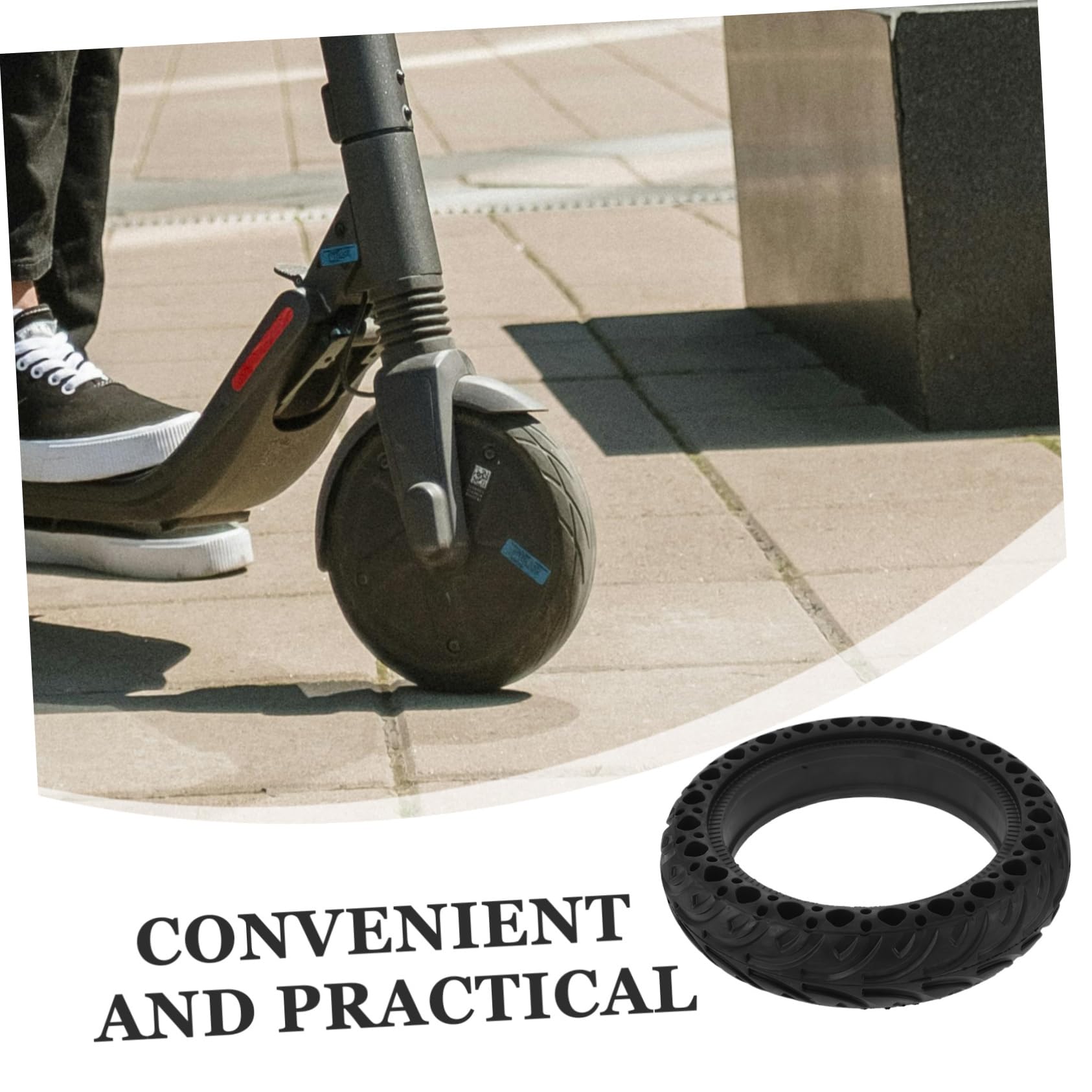KOMBIUDA Solid Tire für Elektroroller Pannensicherer Vollgummireifen Robuste und rutschfeste Reifen zu Installieren für Verschiedene Fahrbedingungen