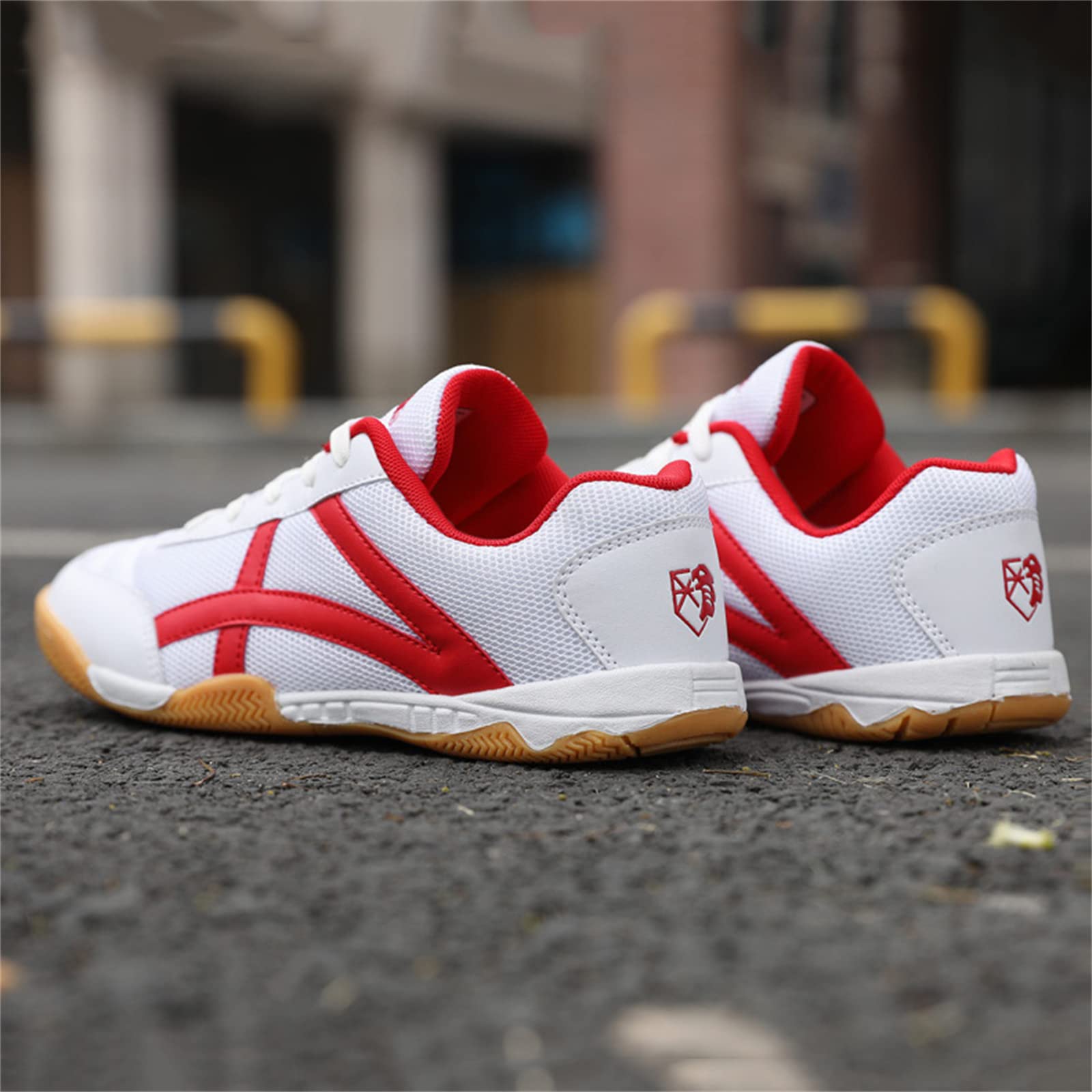 Scarpe da Ping Pong da Uomo Sneaker da Interno Scarpe in Rete Leggera con Fondo Morbido