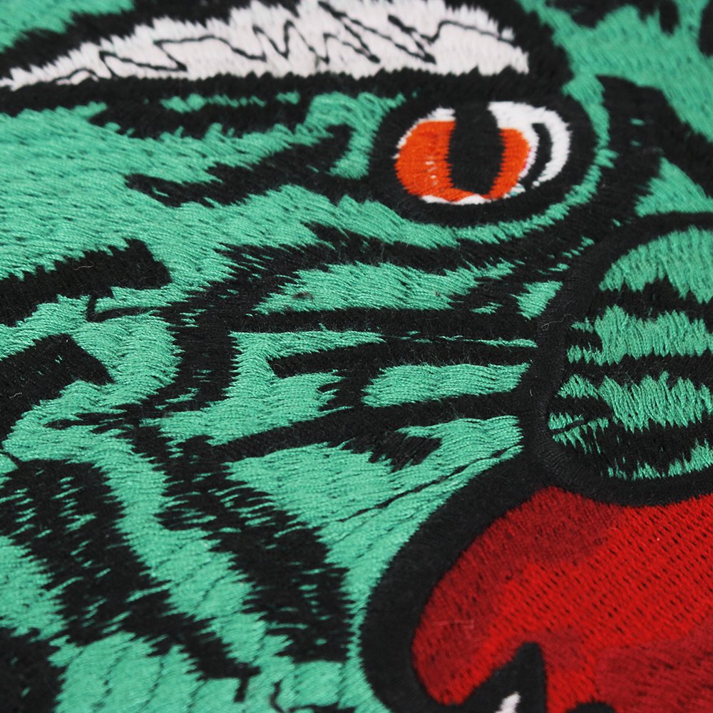 Broderie Grande Mode Tête De Tigre Fleurs Tissu Retour Patch Motif Applique Fer Sur Badge Pour Vêtements Veste 1 Pièce - Canada