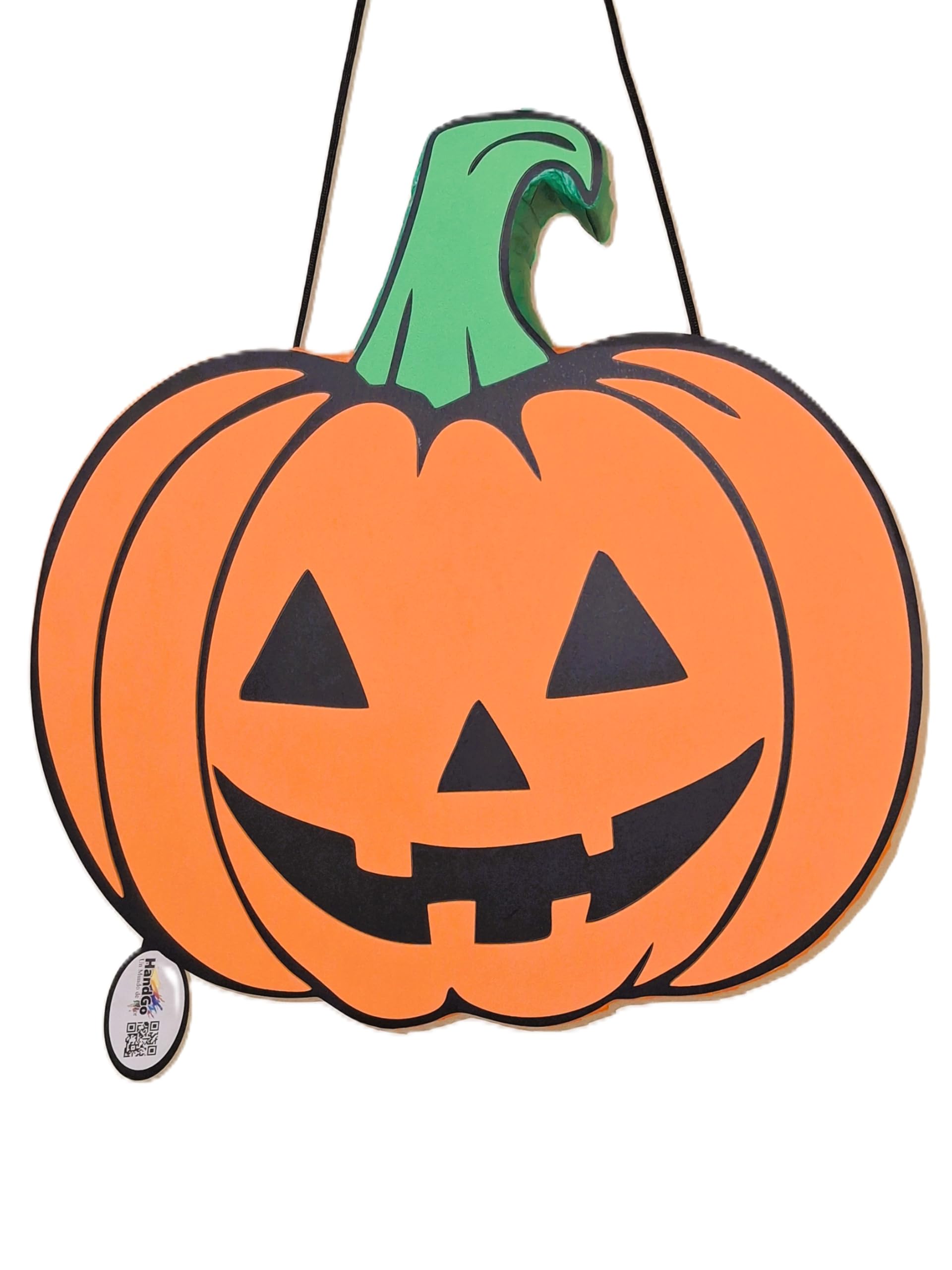 Piñata cumpleaños infantil hecha a mano calabaza halloween (Grande 50x50x10 centimetros)