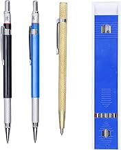 Uadme Lápiz de Carpintero Mecánico Herramienta de Marcado de 2,0 mm con Recambios para Carpintería