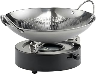Household Stainless Steel Chafing Dish & Food Warmer Set, Non-Stick Griddle Frying Pan with Fuel Holders, for Dining, Weddings, and Cooking(Silver,10in) (Black 10in)
