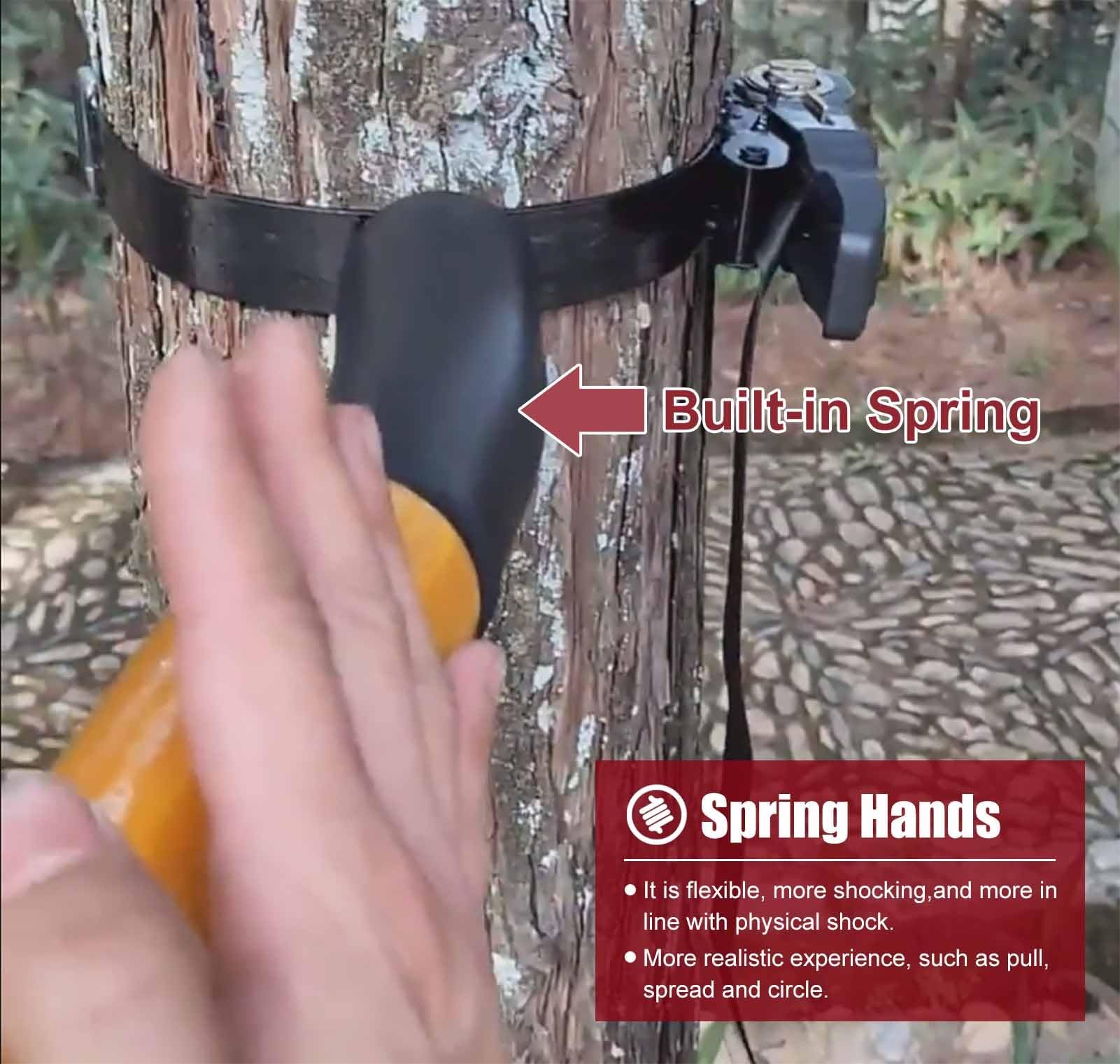 ZIMGOD Wing Chun Dummy Wooden Kung Fu Training Attachment, Wall Mount Martial Arts Trainer, Portable Wing Chun Spring Arm, Exercise Practice Man Pile Dummies Tools (Color : 2 x Spring Hands)