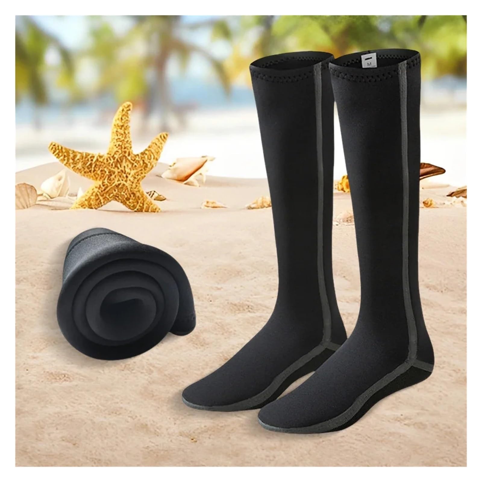 Calzini da Muta in Neoprene 3,0 mm, Antiscivolo, for Pinne Surf, Impermeabili, Termici, Spiaggia, Nuoto
