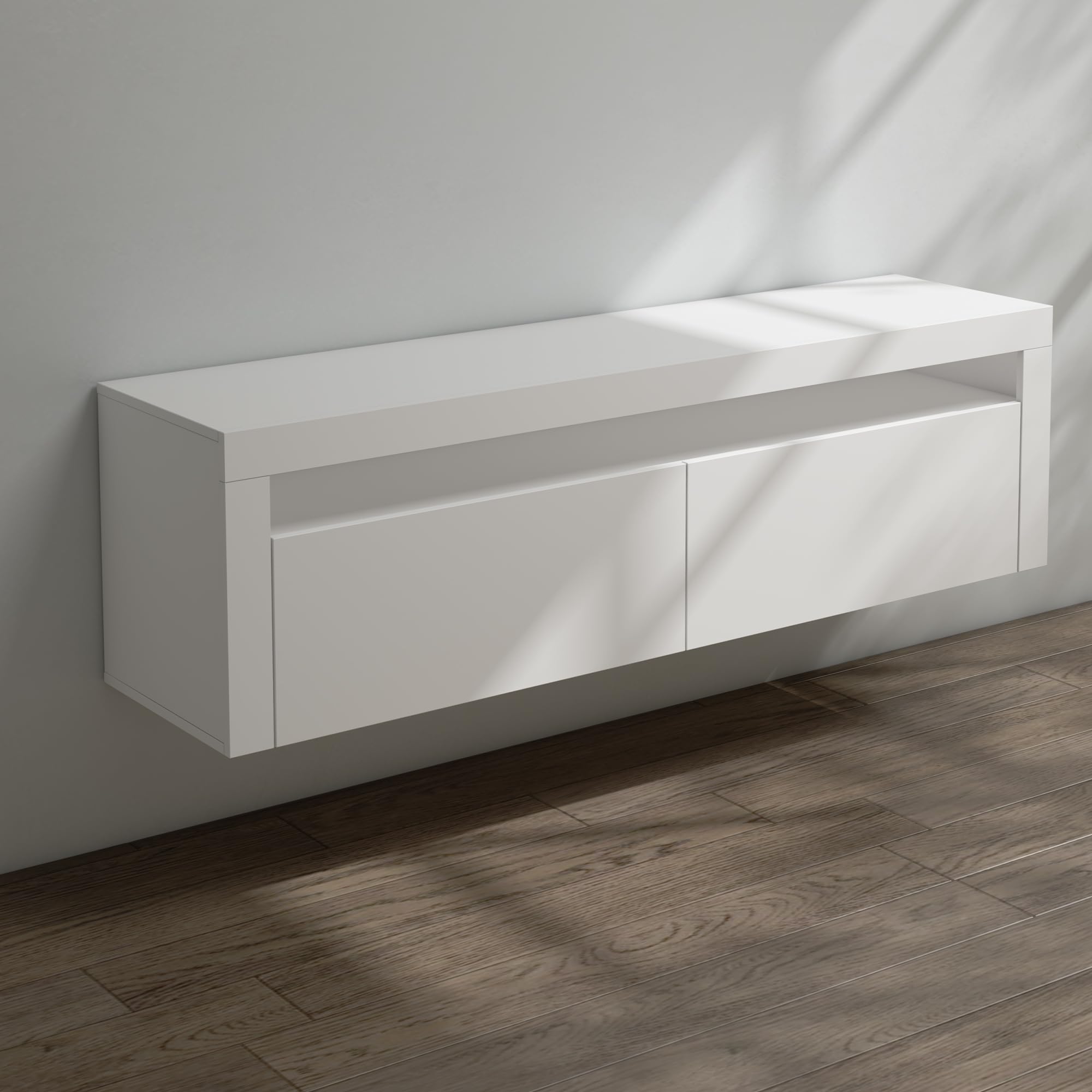 doporro TV Lowboard Schrank 160cm großer Stauraum Hängend Fernsehschrank