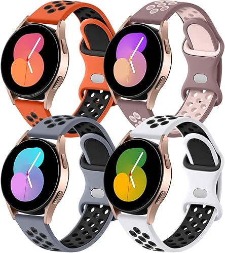 Lerobo Paquete de 4 correas compatibles con Galaxy Watch 7 6 5 4 de 1.575 pulgadas, 1.732 pulgadas/Galaxy Watch 6 4 Classic 1.732 pulgadas, 1.732