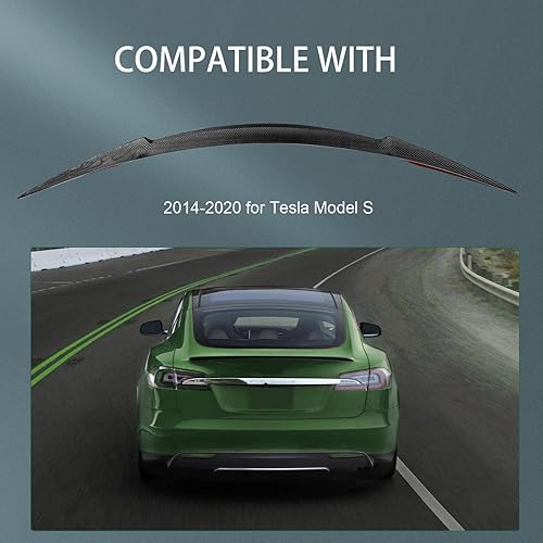 Miniatura 5 de SCITOO Alerón de ala para alerón para 2014-2020 estilo V negro brillante tapa trasera alerón ala