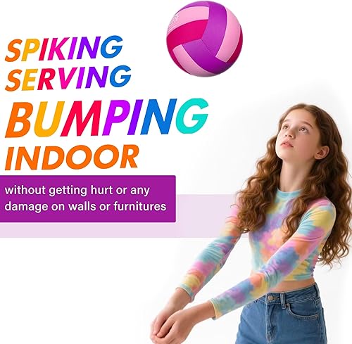 Miniatura 3 de Balones de voleibol suaves para interiores para practicar dentro de la casa y el patio, voleibol seguro y silencioso para niñas, niños, jóvenes,