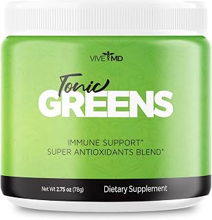 Tonic Greens Powder Vitamin Boost Supplement Official Formula - Natural Green Blend Energy Supplement Extra Strength - BCAA L-Glutamine Vitamin B6, Revolutionary Energy Fix Solution Reviews (1 Pack)