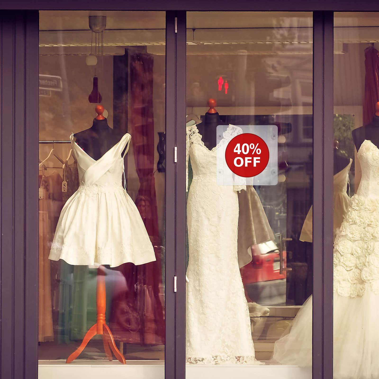 Acryl-Fensterdisplay Mit Saugnäpfen - Praktischer Schilderhalter Für Geschäfte & Zuhause