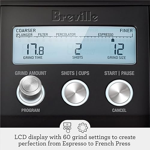 Miniatura 3 de Breville Smart Grinder Pro - Molinillo de granos de café, trufa negra, pequeño