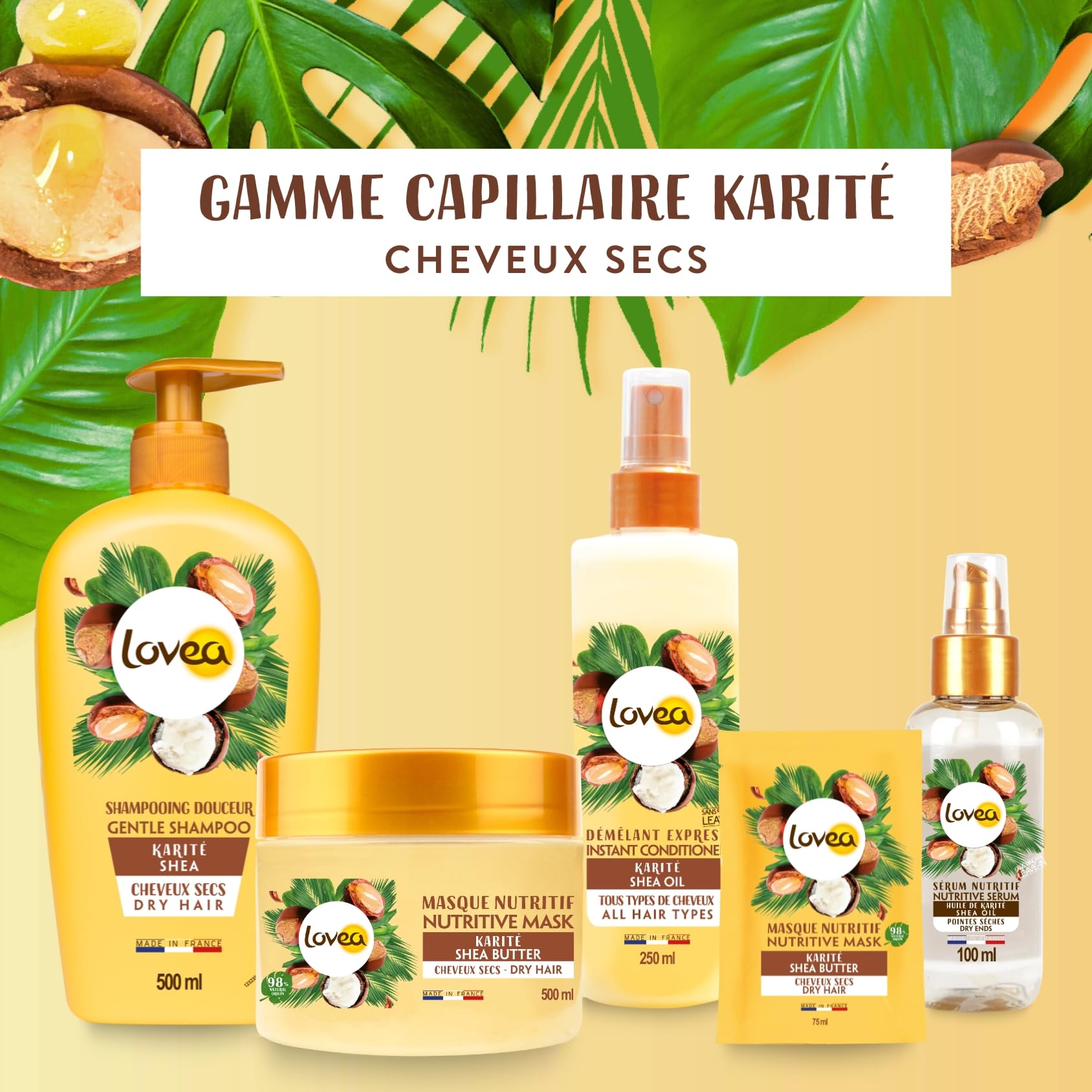 LOVEA - Démêlant Express au Karité 250 ml - Fabriqué en France