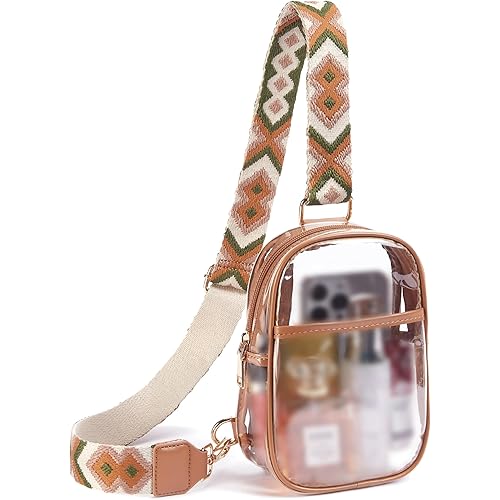 Telena Clear Bag for Stadium Events Women's Clear Purses for Women Stadium Crossbody Bag