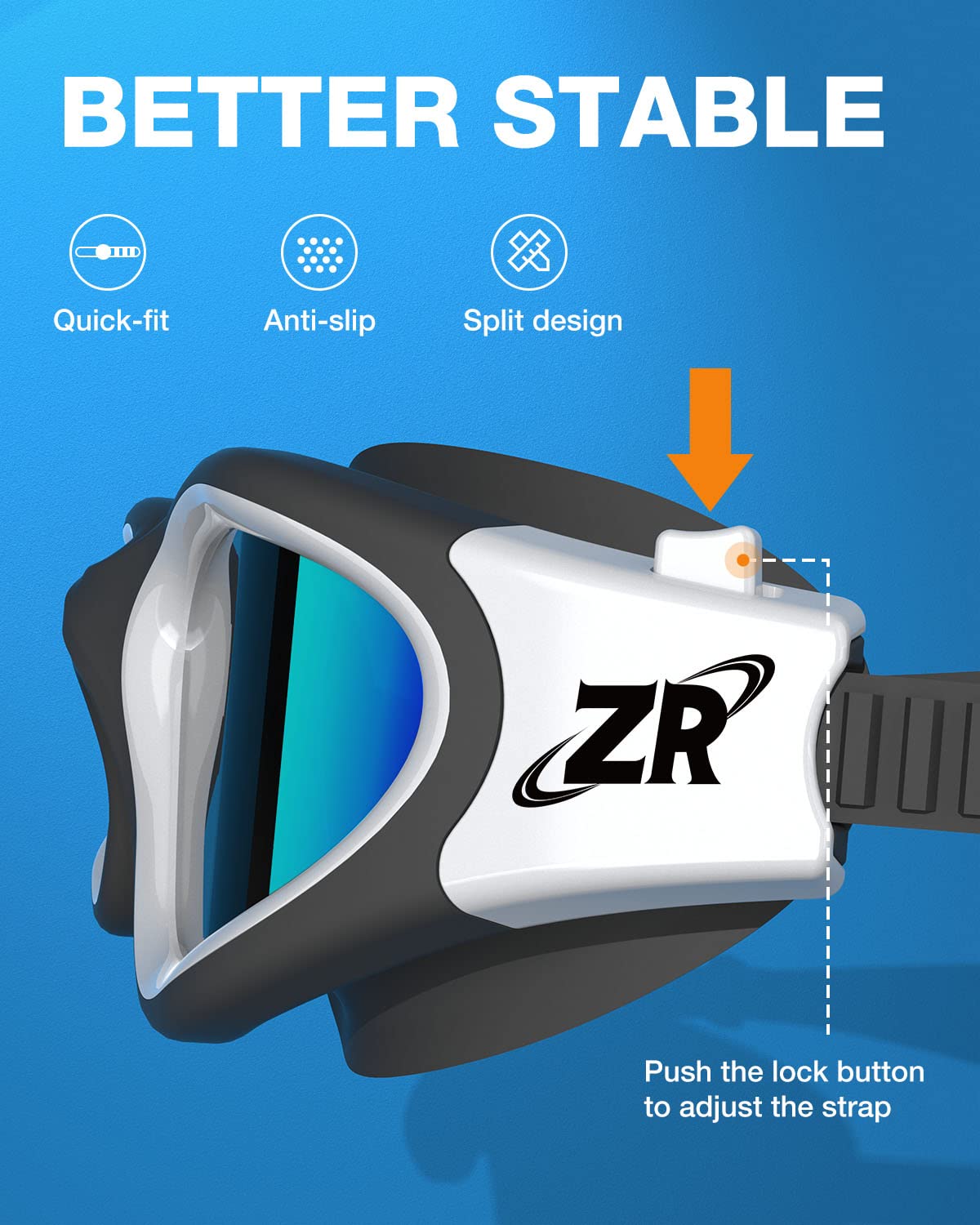 ZIONOR G1 NEW - Occhialini da nuoto polarizzati per adulti, unisex | Antiappannamento, protezione UV al 100%, impermeabile e nasello regolabile