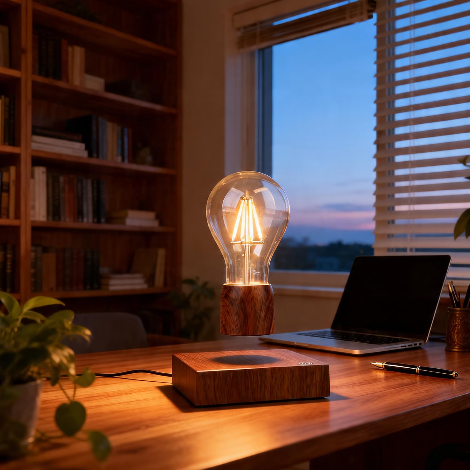 levitazione magnetica fluttuante lampada da tavolo a LED lampadina senza fili per regali unici, arredamento della camera, luce notturna, scrivania arredamento casa ufficio Tech giocattoli