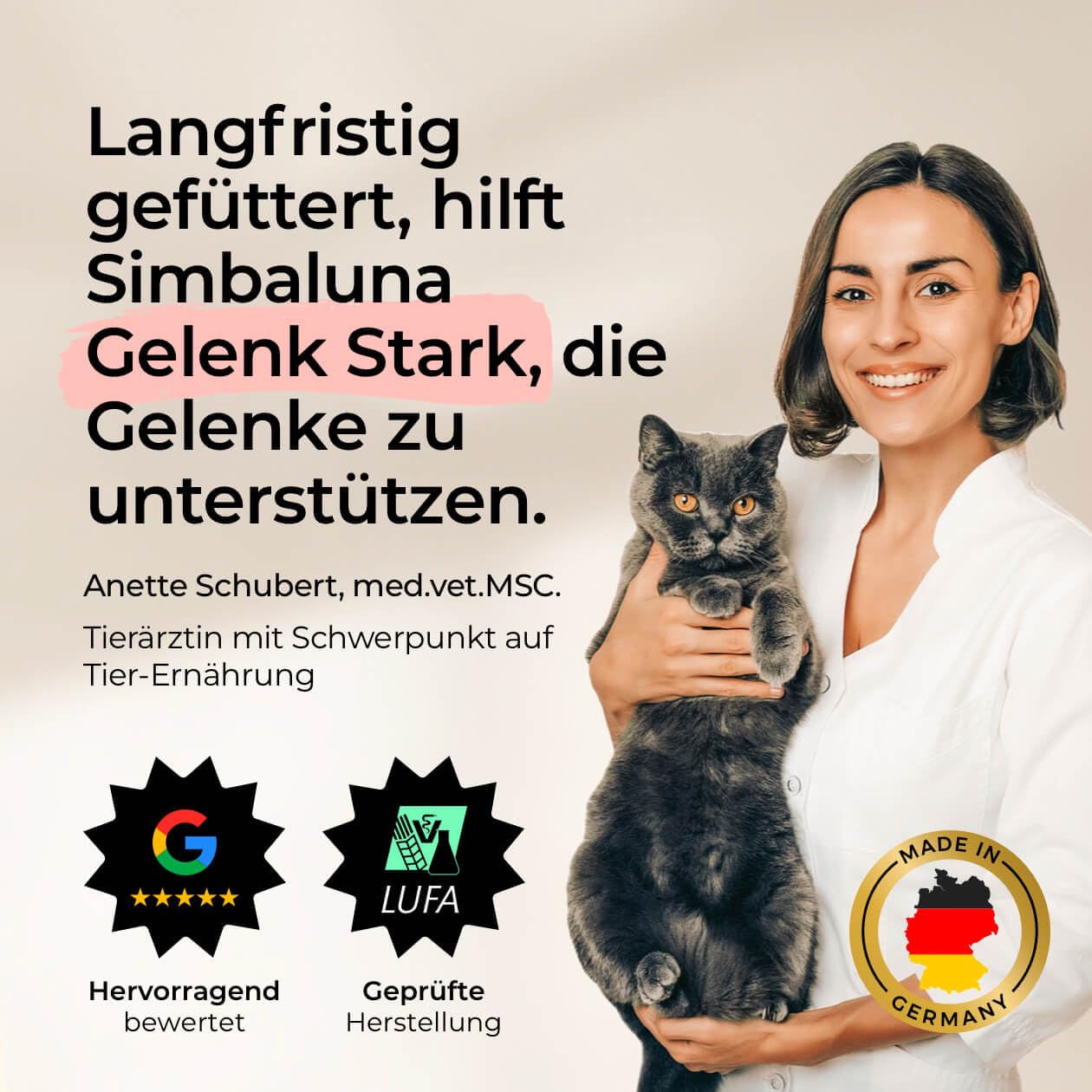Gelenk Stark Pulver mit Katzenminze 30g - Monatsration - Superfood für Katzen zur Unterstützung des Gelenkstoffwechsels bei Osteoarthritis - Ohne Grünlippmuschel