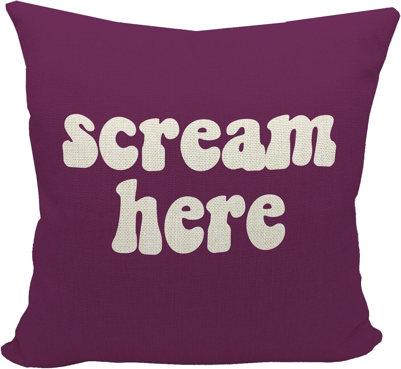 Manchengzi Funny Scream Decor, Scream Pillow Covers 18x18, Fun Pillows,Fun Throw