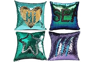 MOCOFO Reversible Sequin Throw Pillow Covers