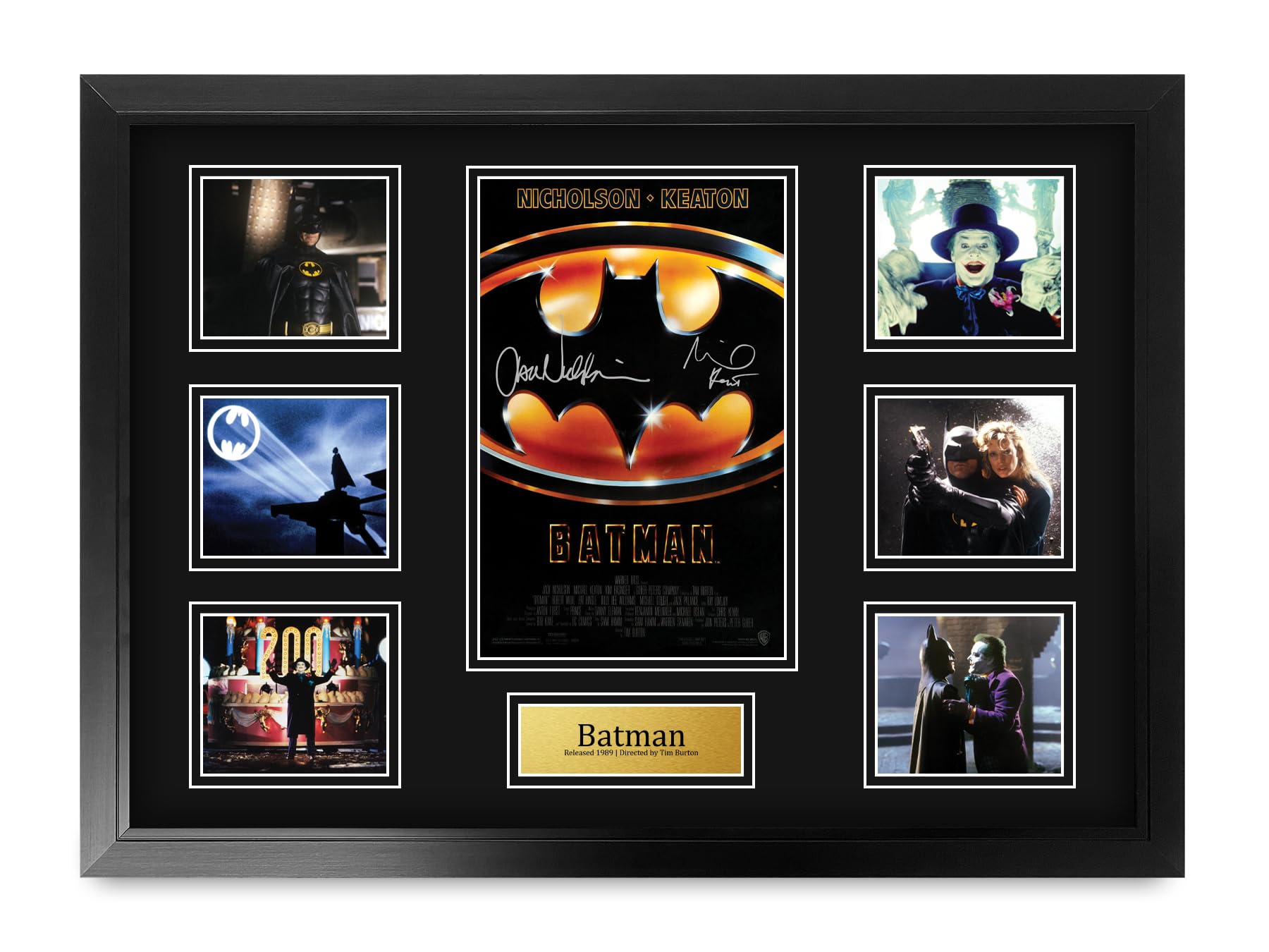 HWC Trading Batman Michael Keaton Gifts Printed Poster Signed Autograph Picture for Movie Memorabilia Fans - A2 Framed (ID-006422)