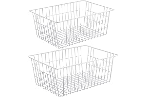 Redrubbit Wire Storage Baskets: Farmhouse Storage Organizers for Space-Saving Solutions