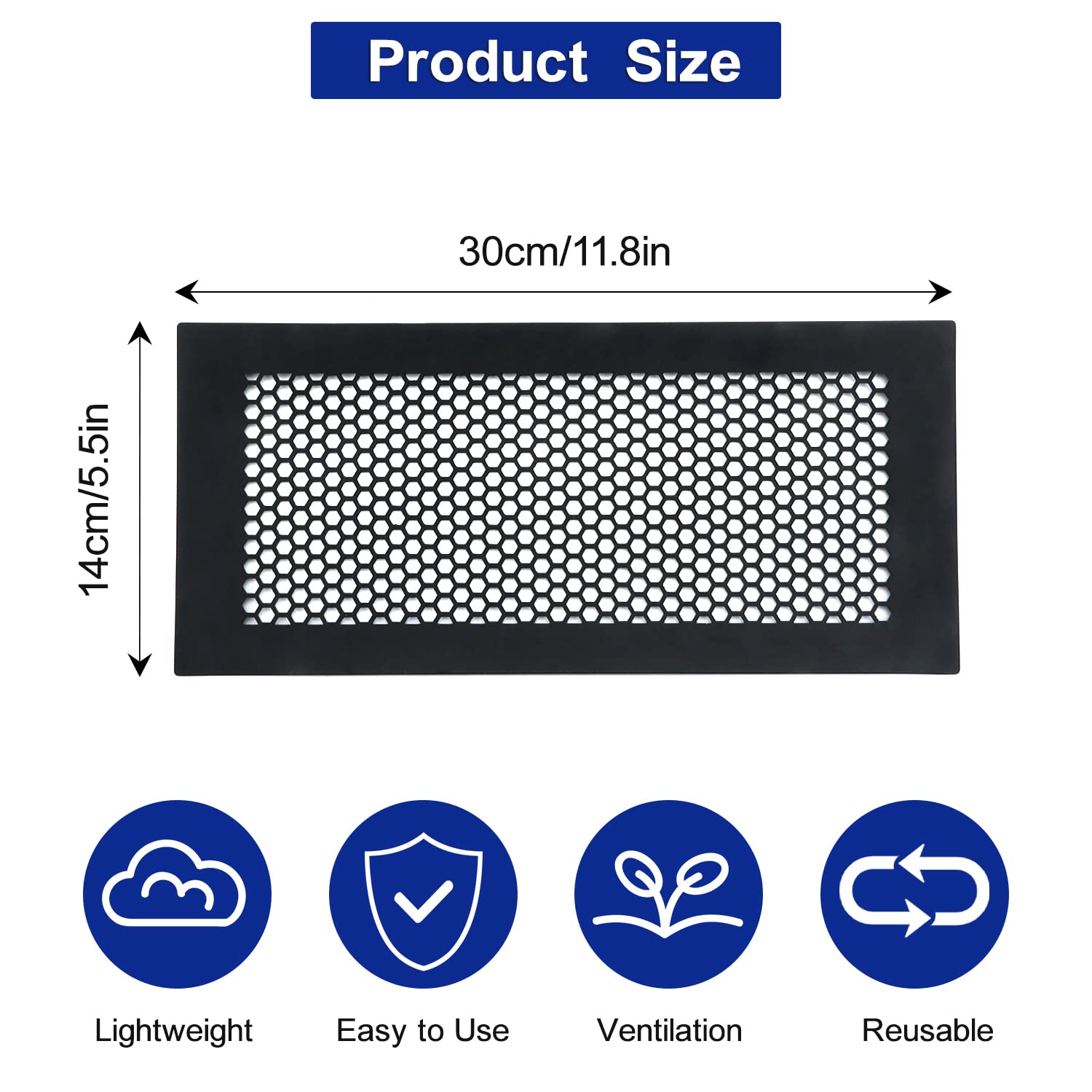 Lot De 2 Couvercles D'aération En Silicone Souple Pour Sol De La Maison, Plafond, Registre (noir