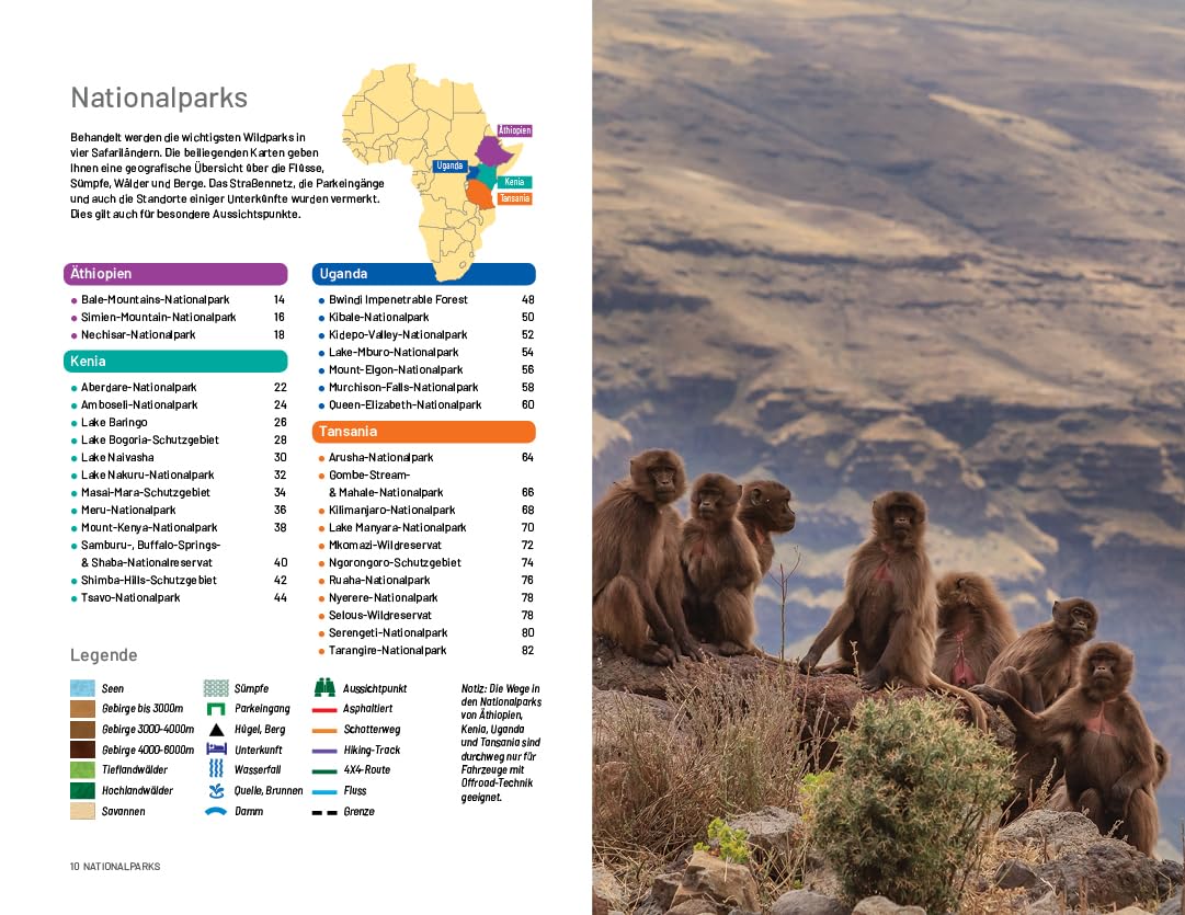Safari-Reiseführer Ostafrika: Wenn Sie wissen möchten welches Tier Sie vor der Linse haben!: Äthiopien, Kenia, Uganda und Tansania. Säugetiere, ... Reptilien, Vögel und Nationalparks)