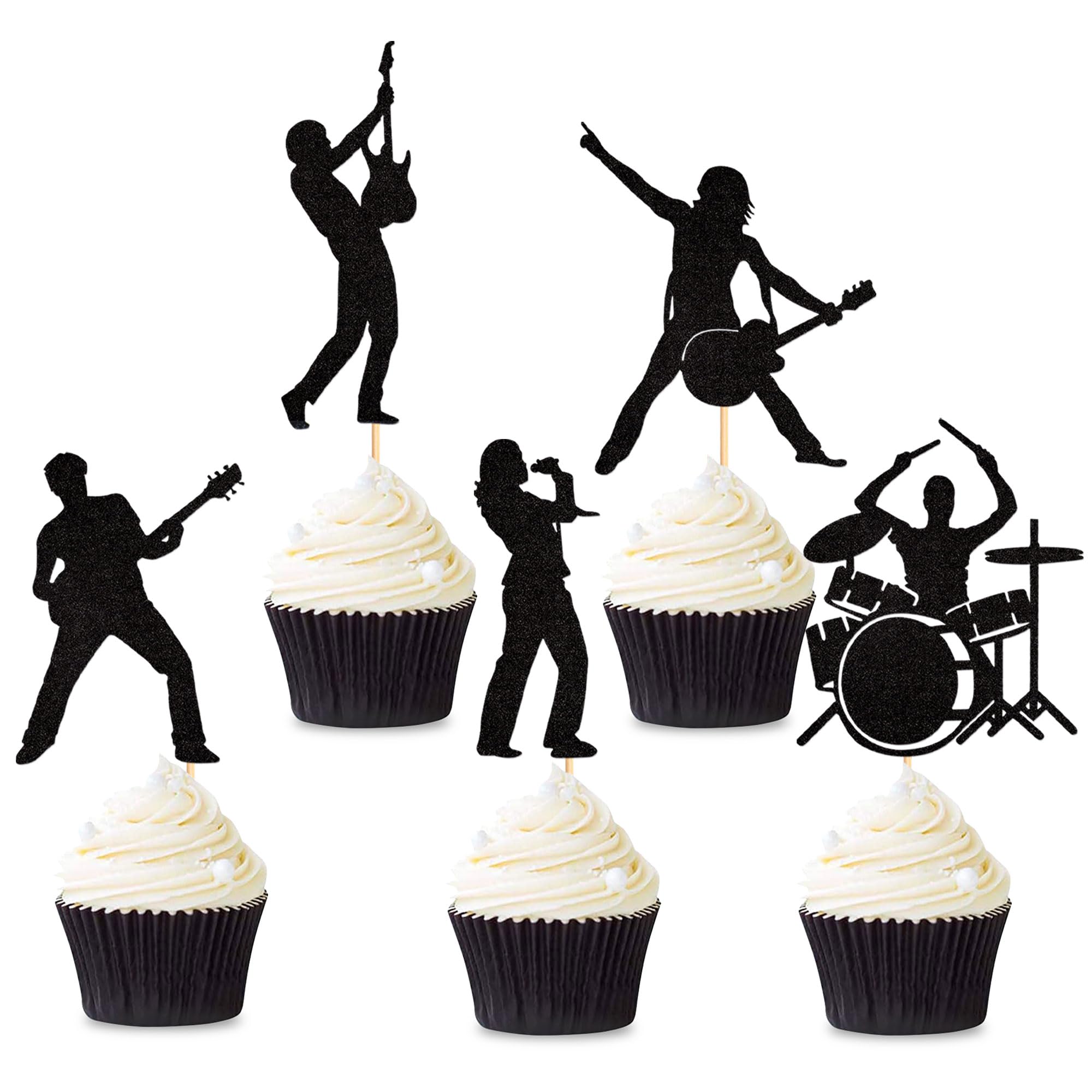 Blumomon Pack of 25 70s Disco Dancing Cupcake Toppers 72 Disco Cake Decorations Disco Cupcake Picks for Disco Ball Music Theme Party Birthday Party Wedding Party Decorations