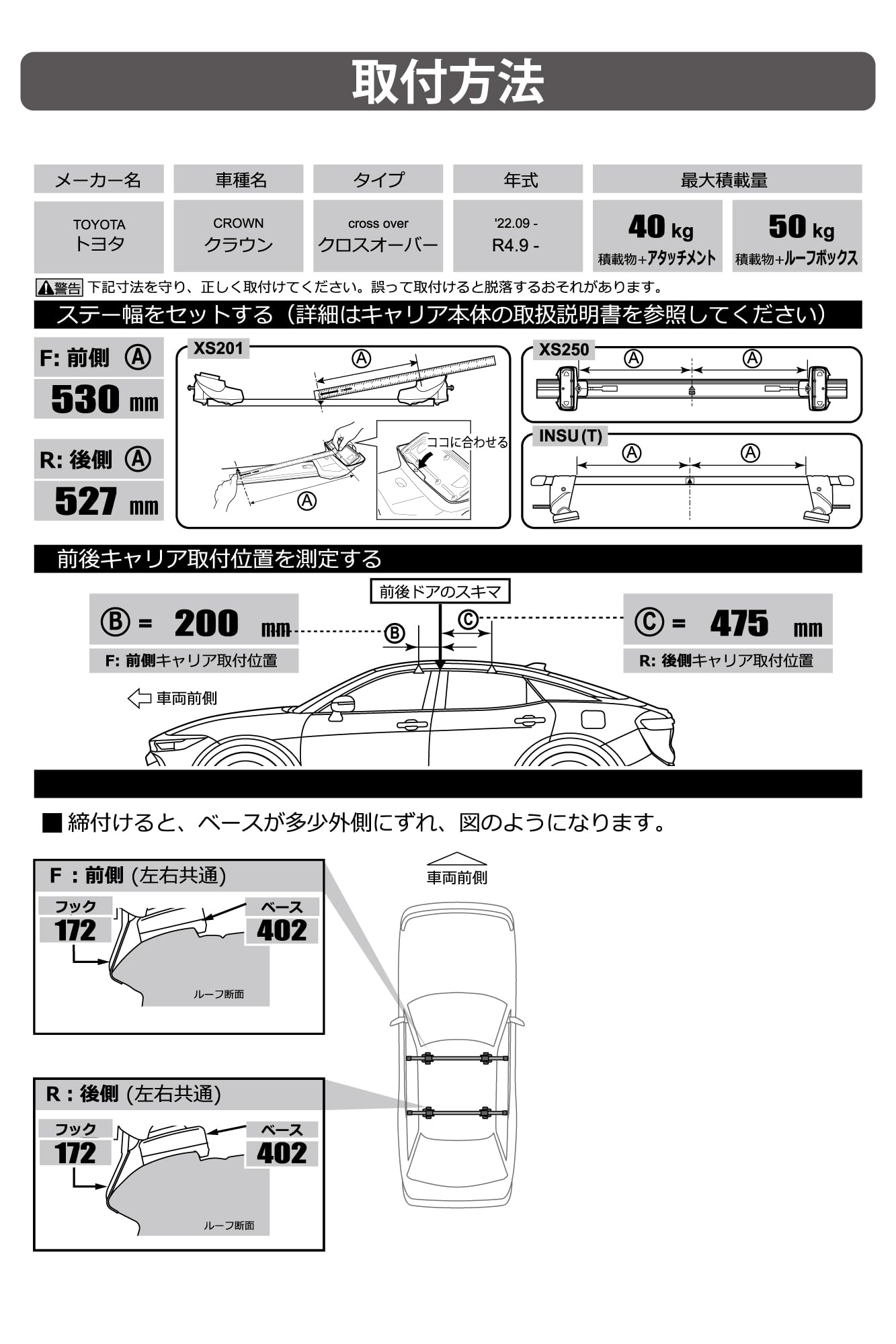 Amazon | カーメイト(Carmate) inno(イノー) ベースキャリア 車種別 