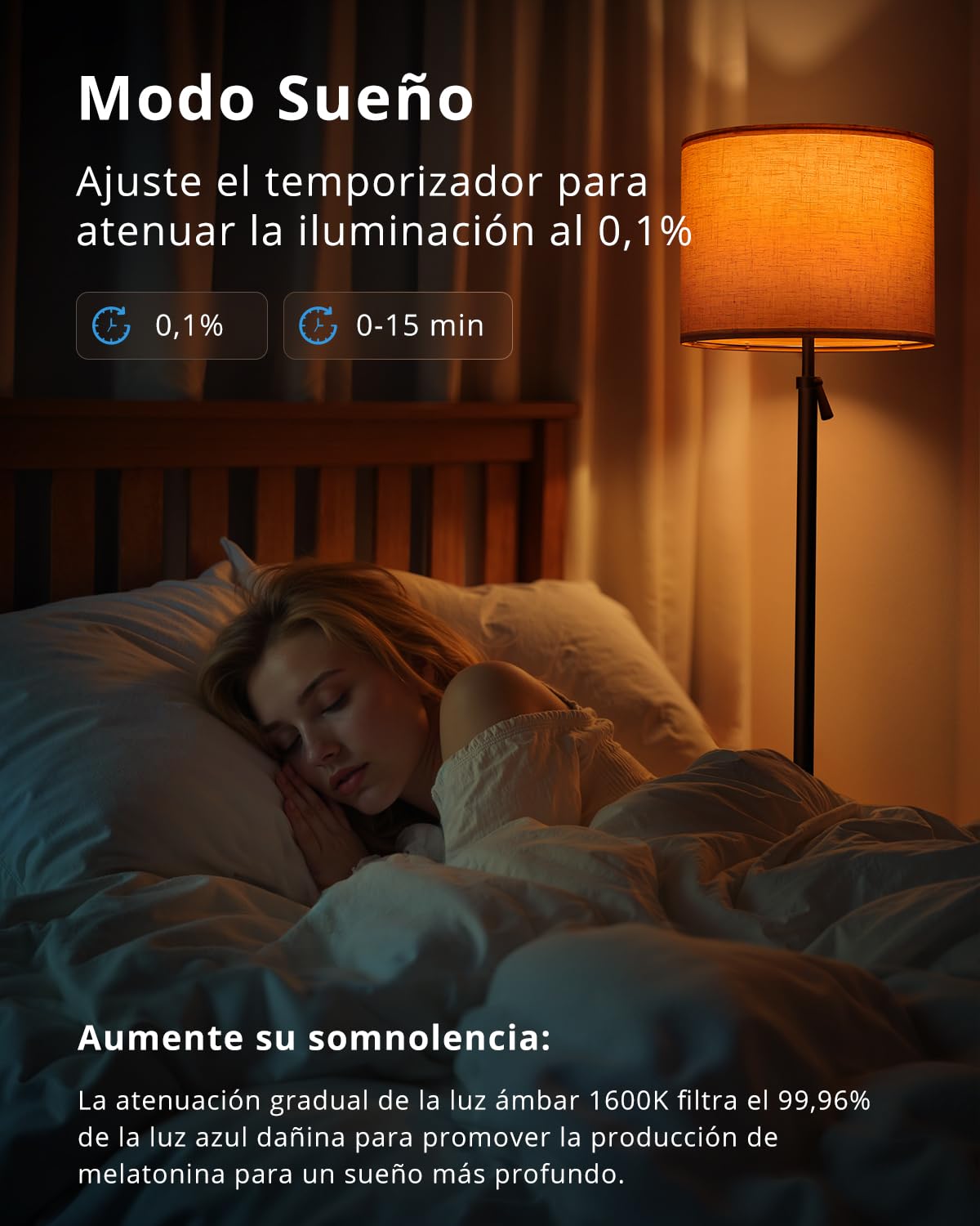 Lámpara de Pie LED Regulable en Altura, Pantalla Lino, Lámpara Telescópica 152-175cm, Mando Magnético, Luz RGB Regulable 1200lm 10W para Salón, Negro
