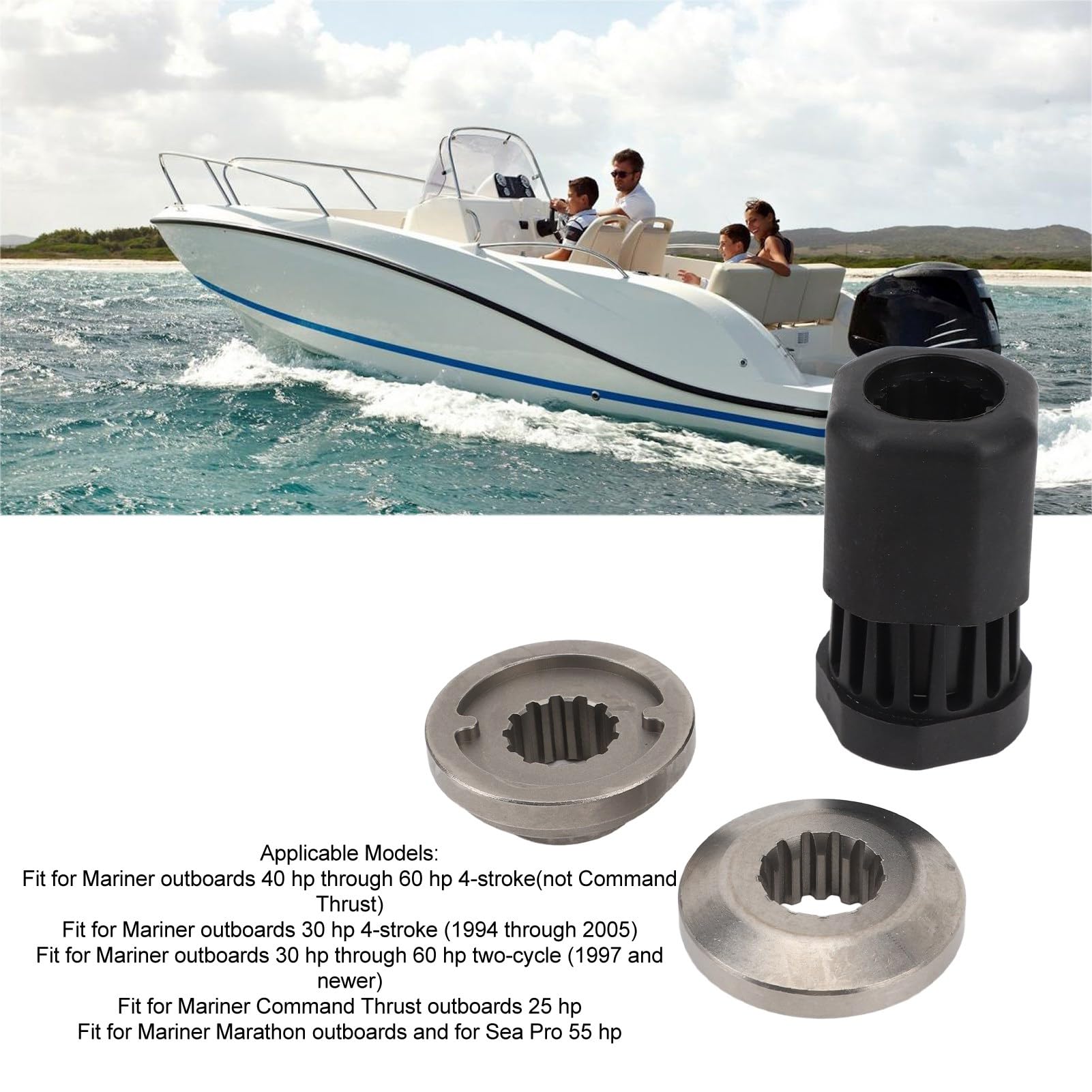 Kit de buje de hélice 835257K12 Juego de cojinetes de arandela de empuje delantero para fuerabordas Mariner 40‑60HP 4 tiempos