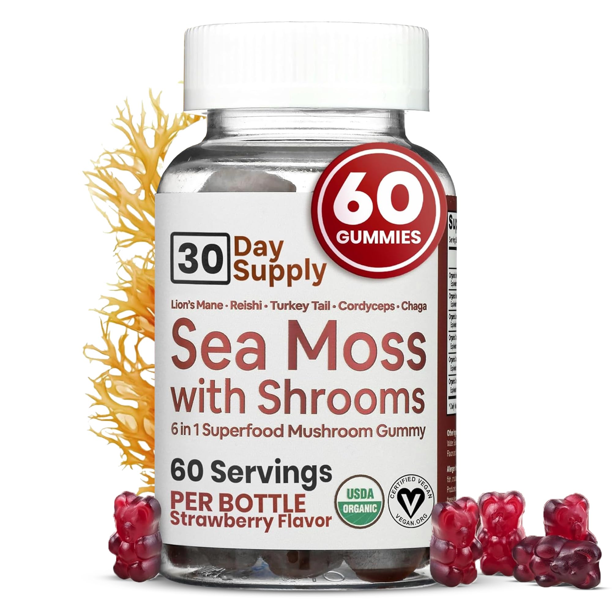 Amazon.com: Atlantic Naturals Sea Moss Gummies with Lions Mane